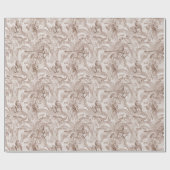 Mocha Mousse Tropische vogels en palmbladeren Cadeaupapier (Vlak)