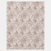 Mocha Mousse Tropische vogels en palmbladeren Fleece Deken (Voorkant)