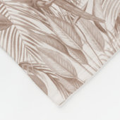 Mocha Mousse Tropische vogels en palmbladeren Fleece Deken (Hoek)