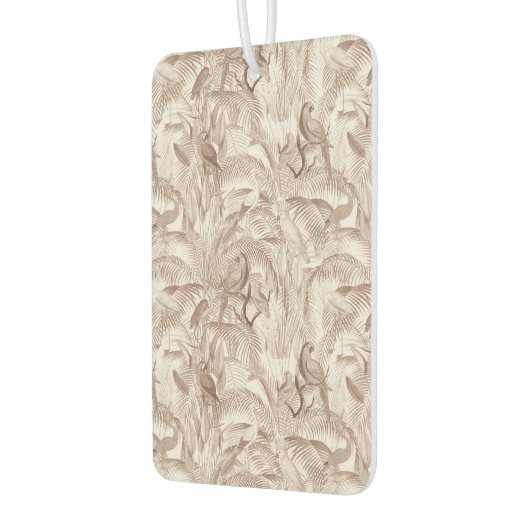 Mocha Mousse Tropische vogels en palmbladeren Luchtverfrisser (Links)