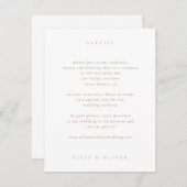 Mocha Mousse & White Boho Fotobruiloft Modern Informatiekaartje (Voorkant / Achterkant)