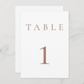 Mocha Mousse & White Wedding/Evenement Tafelnummer (Voorkant / Achterkant)