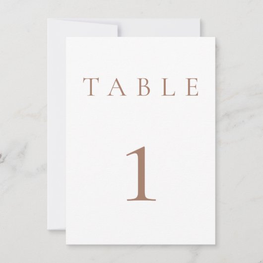 Mocha Mousse & White Wedding/Evenement Tafelnummer (Voorkant)