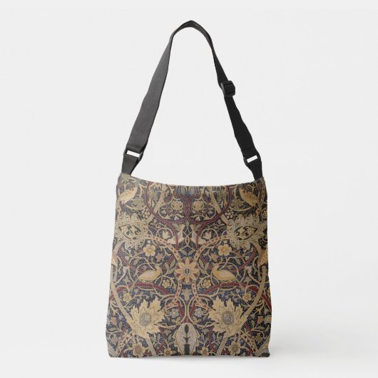 Mocha Mousse William Morris Pattern Crossbody Tas (Voorkant)