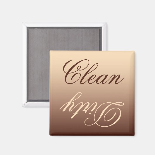 Mocha Ombre Vaatwasser Schoon/Vuile Magneet (Voorkant / Achterkant)