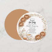 Mocha Palette Tea Party Bridal Shower Kaart (Voorkant / Achterkant)