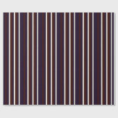 Mocha & Plum Stripe Wrapping Paper Cadeaupapier (Vlak)
