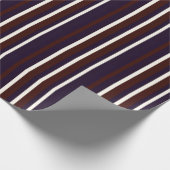 Mocha & Plum Stripe Wrapping Paper Cadeaupapier (Hoek)