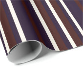 Mocha & Plum Stripe Wrapping Paper Cadeaupapier (Rol Hoek)