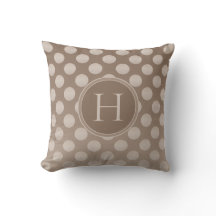 Mocha Polka Dots Gradient Custom Monogram