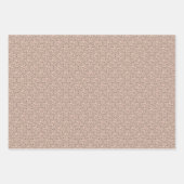 Mocha Rococo Revival Lotus Mandala Art Deco Fans Inpakpapier Vel (Voorkant 3)