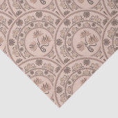 Mocha Rococo Revival Mandala Art Deco Scallop Tissuepapier (Detail)