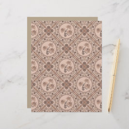 Mocha Rococo Revival Mandala Geo Tegel Scrapbook