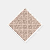 Mocha Rococo Revival Mandala Retro Ogee Decoupage Servet (Hoek)