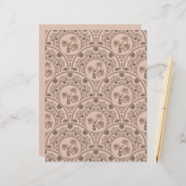 Mocha Rococo Revival Mandala Scallop Scrapbook