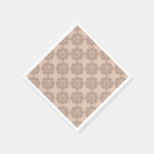 Mocha Rococo Revival Polka Dot Mandala Decoupage Servet (Hoek)