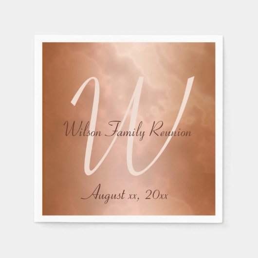 Mocha Roos Marmer Gepersonaliseerd Servetten (Voorkant)