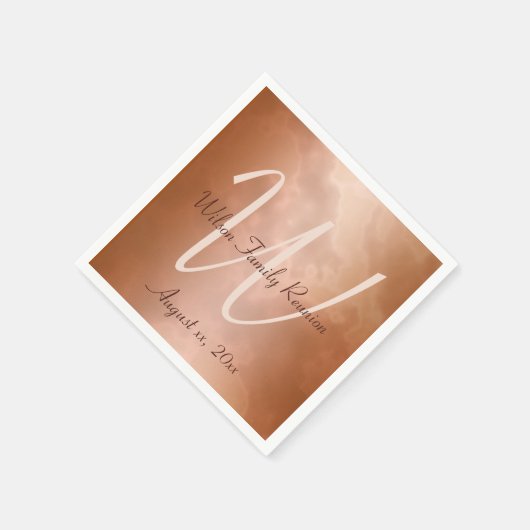 Mocha Roos Marmer Gepersonaliseerd Servetten (Hoek)