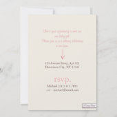 Mocha Rustic New Baby Sip & See Party Invitations Kaart (Achterkant)