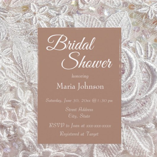 Mocha Simple Style Vrijgezellenfeest Kaart