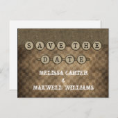 Mocha Steampunk Keys opslaan het Briefkaart Datum (Voorkant / Achterkant)