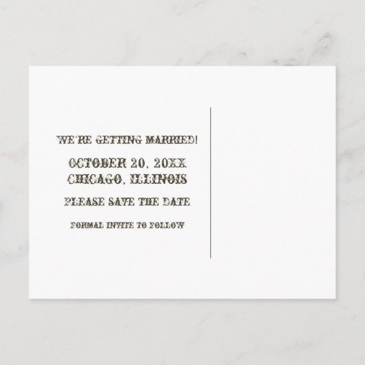 Mocha Steampunk Keys opslaan het Briefkaart Datum (Achterkant)