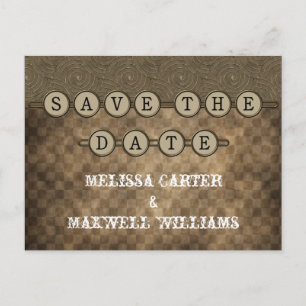 Mocha Steampunk Keys opslaan het Briefkaart Datum