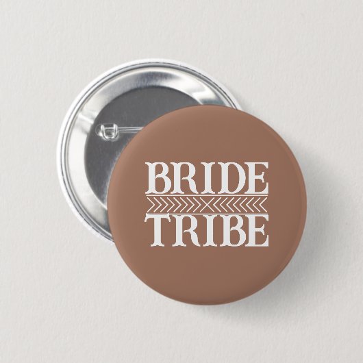 Mocha Stijl Bruidsstam Ronde Button 5,7 Cm (Voorkant /achterkant)