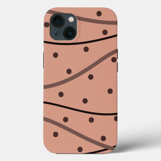 Mocha-Stippen en -strips Case-Mate iPhone Case (Achterkant)