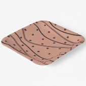 Mocha-Stippen en -strips Papieren Bordje (Gebogen)