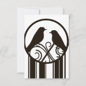 Mocha Stripe Bridal Shower Kaart (Achterkant)