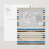 mocha stripe briefkaart (Voorkant / Achterkant)