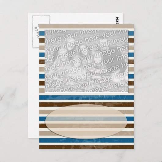 mocha stripe briefkaart (Voorkant / Achterkant)