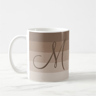 Mocha Stripes gepersonaliseerd Koffiemok
