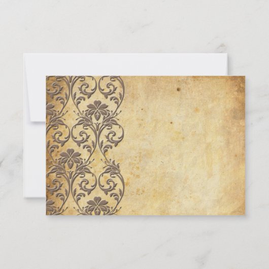 Mocha  Swirl Wedding Hartelijk dank Bedankkaart (Achterkant)