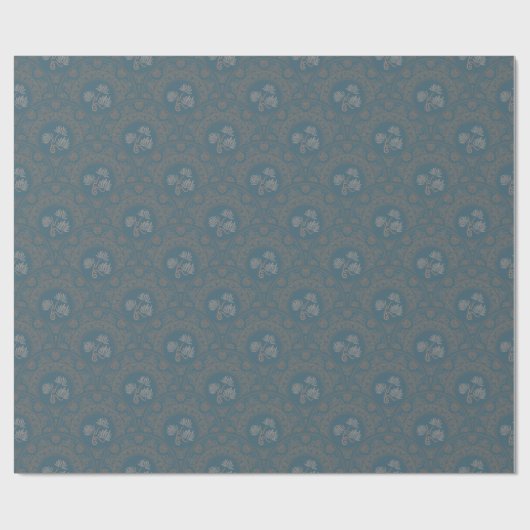 Mocha Tapestry Rococo Mandala Art Deco Scallop Cadeaupapier (Vlak)