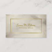 Mocha Taupe Abstracte Waterverf & Gouden QR-code Visitekaartje (Voorkant)