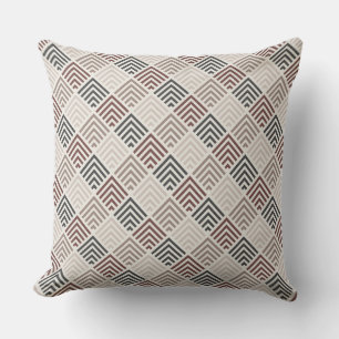 Mocha/Taupe Tiled Pattern Pillow Kussen