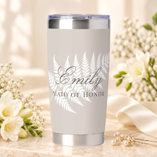 Mocha Taupe Witte Varens Elegante Eredame Geïsoleerde Drinkbeker