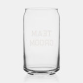 Mocha Team Bruidegom Afscheid Blikvorm Glas (Achterkant)