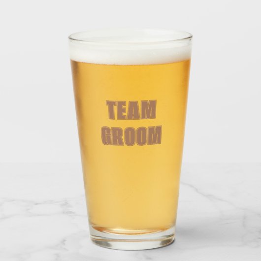 Mocha Team Bruidegom Verlovingsfeest Glas (Voorkant gevuld)