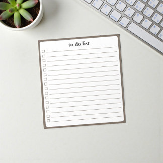 Mocha To Do List Minimalist Teacher Organizer  Notitieblok