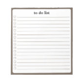 Mocha To Do List Minimalist Teacher Organizer  Notitieblok (Voorkant)