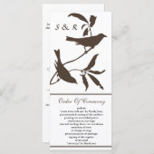 Mocha Trouwprogramma Programmakaart (Voorkant / Achterkant)