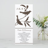 Mocha Trouwprogramma Programmakaart (Staand voorkant)