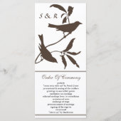 Mocha Trouwprogramma Programmakaart (Voorkant)