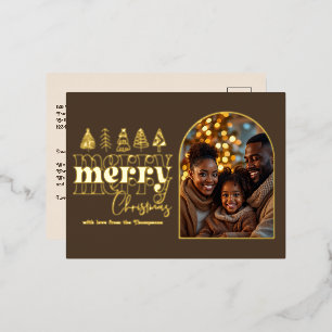 Mocha Truffle & Oat Milk Kerst Foto Folie Feestdagen Briefkaart