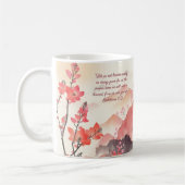 Mocha Verona Sunset Mountain Meadow Bijbelvers Koffiemok (Links)