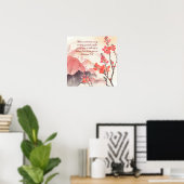 Mocha Verona Sunset Mountain Meadow Bijbelvers Poster (Thuiskantoor)