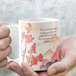 Mocha Verona Zonsondergang Bergweide Bijbelvers Koffiemok